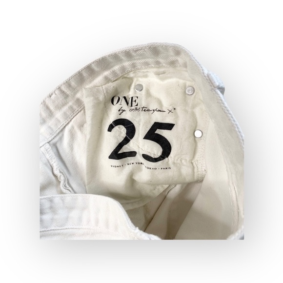 One Teaspoon ☻︎ Trashed Freebirds Skinny Ankle Zipper Denim Jeans ☻︎ White ☻︎ 25 - Picture 8 of 16